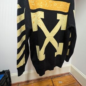 Off-White Black and Gold Crewneck Sweater